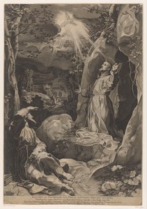 San Francesco riceve le stimmate da Francesco Villamena