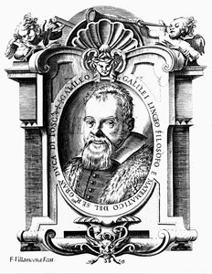 Galileo Galilei, astronomo e matematico italiano, inizio XVII secolo da Francesco Villamena