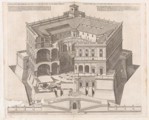 Speculum Romanae Magnificentiae: Palazzo Farnese, XVI secolo da Francesco Villamena