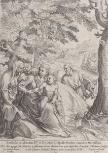 Il riposo durante la fuga in Egitto da Francesco Villamena