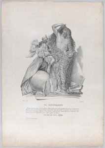Principe Raimondo di Sangro che si libera dalla rete delle preoccupazioni mondane, ca. 1840-50 da Francesco Wenzel