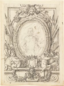 Progetto di pannello con ritratto di nobiluomo da Francesco de Mura