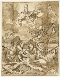 San Nicola calma la tempesta in mare da Francesco de Mura