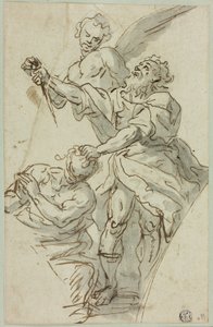 Schizzo del pennacchio con il sacrificio di Isacco