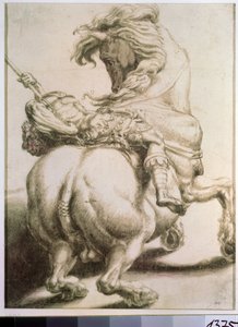 Cavaliere trafitto da una lancia