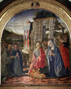 Natività con san Bernardo e san Tommaso d