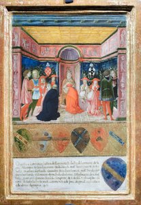 Pio II nomina cardinale suo nipote Francesco Tedeschini Piccolomini da Francesco di Giorgio Martini