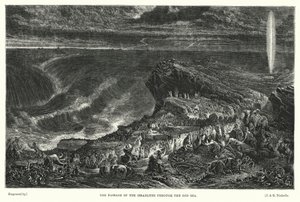 Il passaggio degli Israeliti attraverso il Mar Rosso (incisione) da Francis (after) Danby