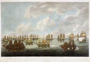 Azione tra la flotta cinese e uno squadrone francese il 15 febbraio 1804 da Francis (after) Sartorius