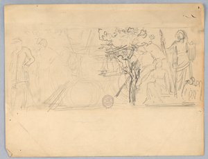 Schizzo per un murale da Francis Augustus Lathrop