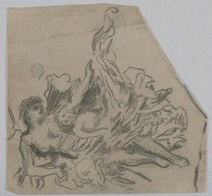 Schizzo di figure per un soffitto da Francis Augustus Lathrop