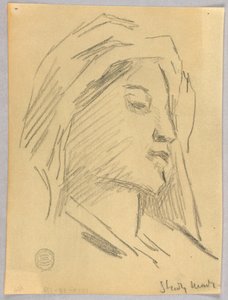 Schizzo della Testa di Donna da Francis Augustus Lathrop