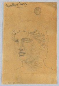 Schizzo della testa di un giovane da Francis Augustus Lathrop