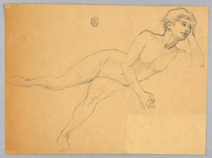 Schizzo di un nudo femminile
