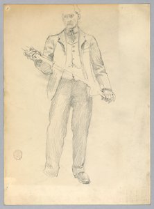 Schizzo di un uomo da Francis Augustus Lathrop