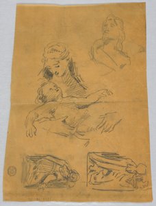 Schizzi della Vergine e dei Magi