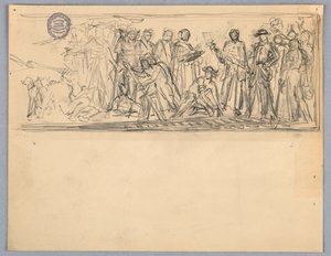 Studio per un murale o pannello da Francis Augustus Lathrop