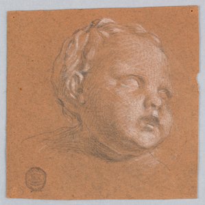 Studio della testa di un bambino da Francis Augustus Lathrop