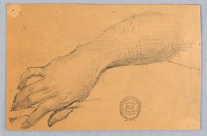 Studio di mano e polso da Francis Augustus Lathrop