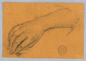 Studio di mano e polso da Francis Augustus Lathrop