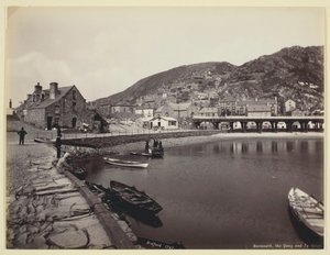 Barmouth, il molo e Ty Gwyn, 1860-94 da Francis Bedford