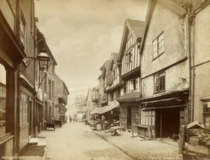 Butcher Row, strada medievale a Coventry, Warwickshire, c. 1880 da Francis Bedford