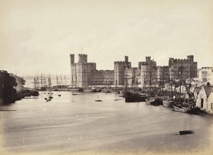 Castello di Carnarvon e foce del fiume (578) da Francis Bedford