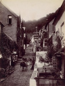 Clovelly, The New Inn e Strada, 1870s da Francis Bedford
