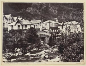 Lynmouth, cottage lungo il fiume da Francis Bedford