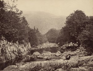 Sul Llugwy, presso il ponte del minatore, Betws-y-Coed, 1860 (foto) da Francis Bedford