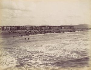 Rhyl, dal mare, 1870s da Francis Bedford
