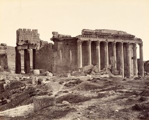 Il Tempio di Giove, da nord-est, Baalbek da Francis Bedford