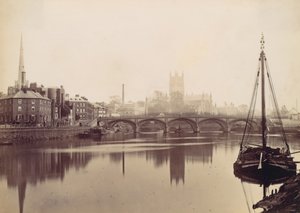 Worcester. Dal Severn, 1870s da Francis Bedford