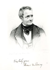Thomas de Quincey (1785-1859), da una fotografia dagherrotipo di Howie da Francis Croll