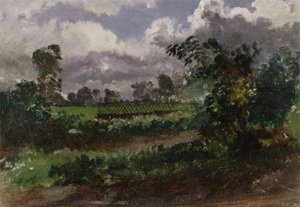 Vista attraverso il giardino dell