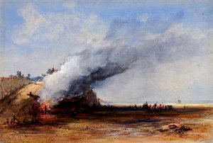 Incendio di una vecchia barca