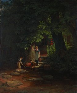 Bambini vicino a un ruscello da Francis Danby
