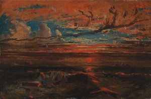 Tramonto in mare dopo una tempesta da Francis Danby