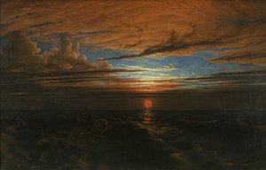Tramonto in mare dopo una tempesta da Francis Danby