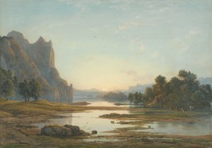 Tramonto su un Paesaggio Fluviale da Francis Danby
