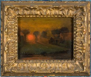 Tramonto tra gli alberi, c.1855 da Francis Danby