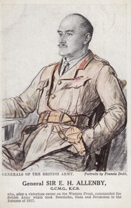Il generale Sir E H H Allenby (litografia a colori) da Francis Dodd