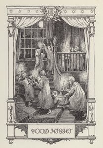 Un altro libro di versi per bambini: Buona notte (litografia) da Francis Donkin Bedford