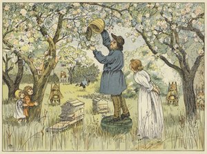 Agricoltore di api (litografia a colori) da Francis Donkin Bedford