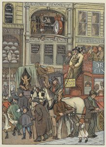 Londra: In Cheapside (litografia a colori)