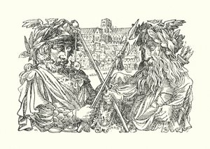 La bella Inghilterra: Vecchia Londra (litografia) da Francis Donkin Bedford