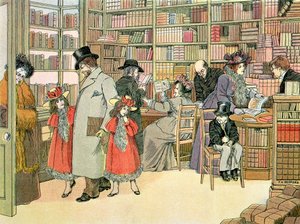 Il negozio di libri, da "Il libro dei negozi". da Francis Donkin Bedford