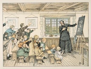 La Dama, da Four and Twenty Toilers, pub. 1900 (litografia a colori) da Francis Donkin Bedford