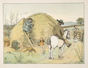 Il contadino, da Four and Twenty Toilers, pub. 1900 (litografia a colori) da Francis Donkin Bedford