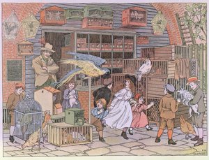 Il negozio di animali, da "Il libro dei negozi". da Francis Donkin Bedford